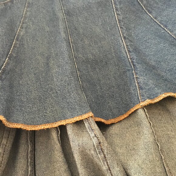 Short Gored Denim Skirt by For Joseph Size S - Picture 6 of 8